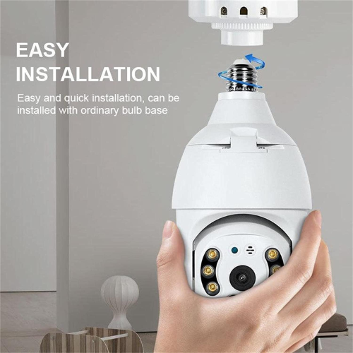 Camera Ampoule Intelligente 360° Wifi Sécurité et surveillance à Domicile (1080p)